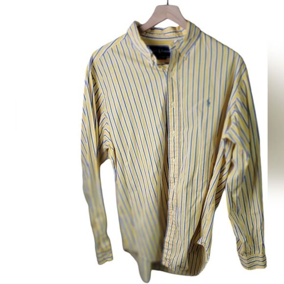 Ralph Lauren Other - Ralph Lauren Yellow, Blue & White Striped Classic Dress Shirt